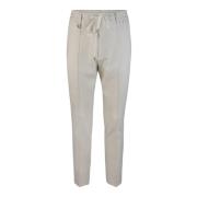 Witte Chino Broek Rits Sluiting Paolo Pecora , White , Heren