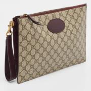 Pre-owned Fabric clutches Gucci Vintage , Beige , Dames