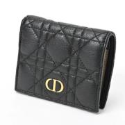 Pre-owned Leather wallets Dior Vintage , Black , Dames