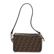 Pre-owned Canvas shoulder-bags Fendi Vintage , Brown , Dames