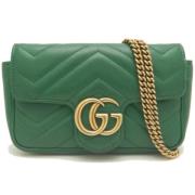 Pre-owned Leather gucci-bags Gucci Vintage , Green , Dames