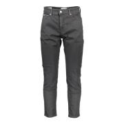 Zwarte Skinny Fit Katoenen Jeans Calvin Klein , Black , Heren