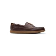 Donkerbruine bootschoen met verstelbare veters Clarks , Brown , Heren