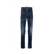 Cool Guy Slim Jeans Met Versleten Effect Dsquared2 , Blue , Heren