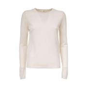 Kasjmier Ronde Hals Trui Regular Fit Aspesi , Beige , Dames