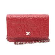 Pre-owned Leather chanel-bags Chanel Vintage , Red , Dames