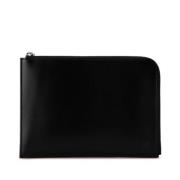 Pre-owned Leather clutches Louis Vuitton Vintage , Black , Dames