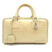 Pre-owned Leather handbags Loewe Pre-owned , Beige , Dames