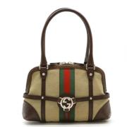 Pre-owned Canvas gucci-bags Gucci Vintage , Beige , Dames