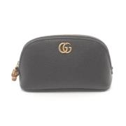 Pre-owned Leather pouches Gucci Vintage , Black , Dames