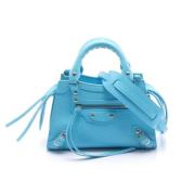 Pre-owned Leather handbags Balenciaga Vintage , Blue , Dames