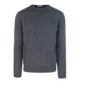 Regular Fit Crew Neck Sweater Paolo Pecora , Gray , Heren