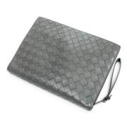 Pre-owned Leather clutches Bottega Veneta Vintage , Gray , Dames