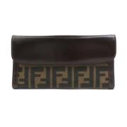 Pre-owned Canvas wallets Fendi Vintage , Brown , Dames