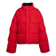 Puffer Jacket Balenciaga , Red , Dames