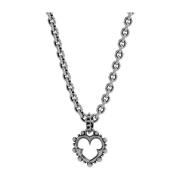 Mini geperforeerde hart ketting John Richmond , Gray , Dames