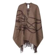 Qstrn Vrszd Poncho Ralph Lauren , Brown , Dames