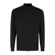 Wol Volledige Rits Trui Hugo Boss , Black , Heren