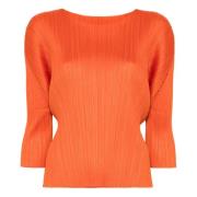 Casual Katoenen Overhemd voor Mannen Issey Miyake , Orange , Dames