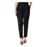 Zwarte hoge taille taps toelopende broek Dolce & Gabbana , Black , Dam...