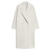 Neopreen Gebreide Dubbele-Knoopjas Max Mara , White , Dames