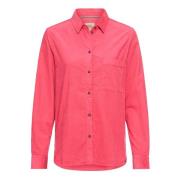 Zak Corduroy Blouse Camel Active , Pink , Dames