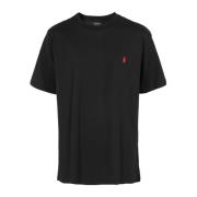 Casual Katoenen T-shirt Polo Ralph Lauren , Black , Heren