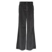 Wijde Pijp Ribfluwelen Broek s.Oliver , Gray , Dames