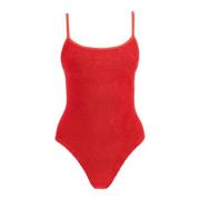 Petra Crinkle One-Piece Swimsuit Hunza G , Red , Dames