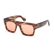 Stijlvolle zonnebril Ft0711 Fausto model Tom Ford , Brown , Heren