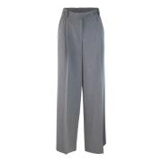 Grijze Palazzo Broek Stretch Stof Patrizia Pepe , Gray , Dames