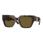 Stijlvolle zonnebril in Dark Havana/Brown Versace , Brown , Dames