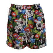 Bloemen zwemshorts met logo print Dolce & Gabbana , Multicolor , Dames