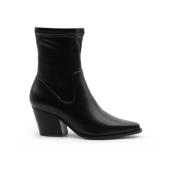 Zwarte Texaanse Stijl Elastische Leren Laarzen Steve Madden , Black , ...