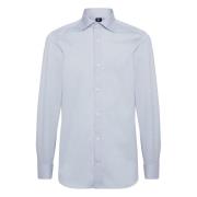 Stretch p.point d.cuff windsor kraag shirt slim fit Boggi Milano , Blu...