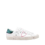 Witte Sneakers met Petroleumkleurige Topper Philippe Model , White , D...