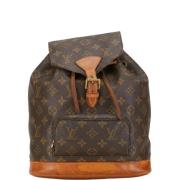 Pre-owned Canvas backpacks Louis Vuitton Vintage , Brown , Dames