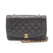 Pre-owned Leather shoulder-bags Chanel Vintage , Black , Dames