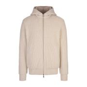 Reversible Zip-Up Hoodie Witte Sweater Moncler , White , Heren