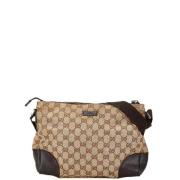 Pre-owned Canvas shoulder-bags Gucci Vintage , Beige , Dames