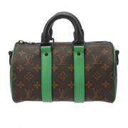 Pre-owned Canvas travel-bags Louis Vuitton Vintage , Green , Heren