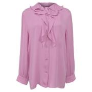 Pre-owned Silk tops Gucci Vintage , Pink , Dames