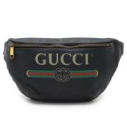 Pre-owned Leather gucci-bags Gucci Vintage , Black , Heren