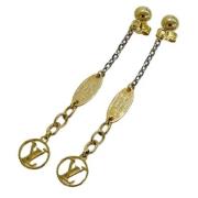 Pre-owned Metal earrings Louis Vuitton Vintage , Yellow , Dames