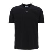 Crew Neck T-Shirt met Off Print Off White , Black , Heren