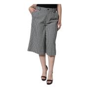 Houndstooth Wijde Pijp Broek Rits Sluiting Dolce & Gabbana , Multicolo...