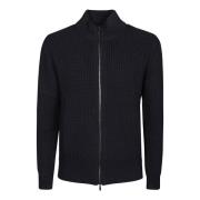 Stijlvolle Zip Cardigan Drumohr , Blue , Heren