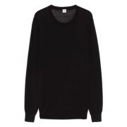 Klassieke Crew-Neck Gebreide Trui TotêMe , Black , Dames