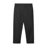 Zwarte Geplooide Chino Broek Gabba , Black , Heren