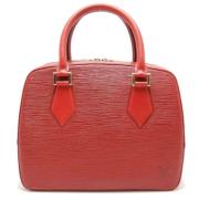 Pre-owned Leather handbags Louis Vuitton Vintage , Red , Dames